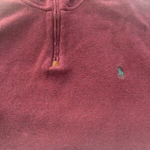 Ralph Lauren Maroon Knit with Green Accent